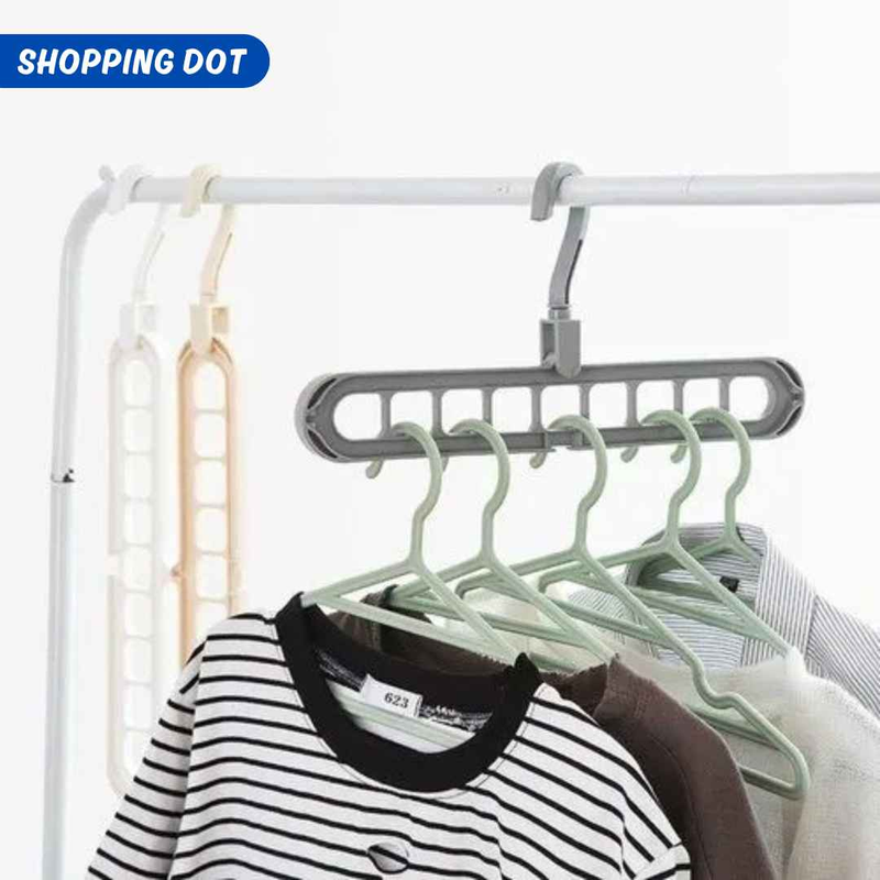 3x Multi-Functional Non-Slip Hanger for Efficient Closet Organization - Space-Saving 360° Rotating Hook