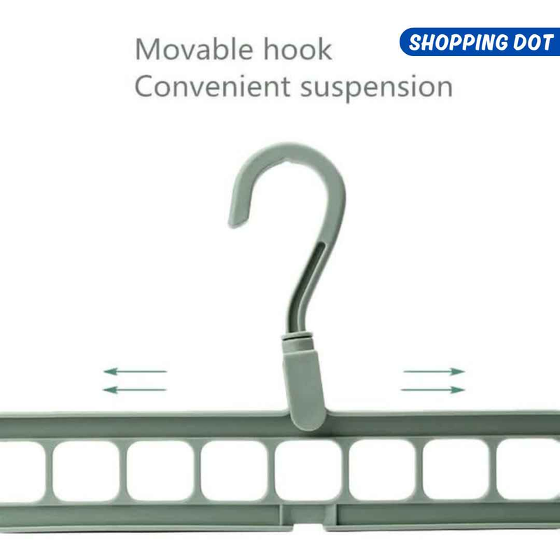 3x Multi-Functional Non-Slip Hanger for Efficient Closet Organization - Space-Saving 360° Rotating Hook