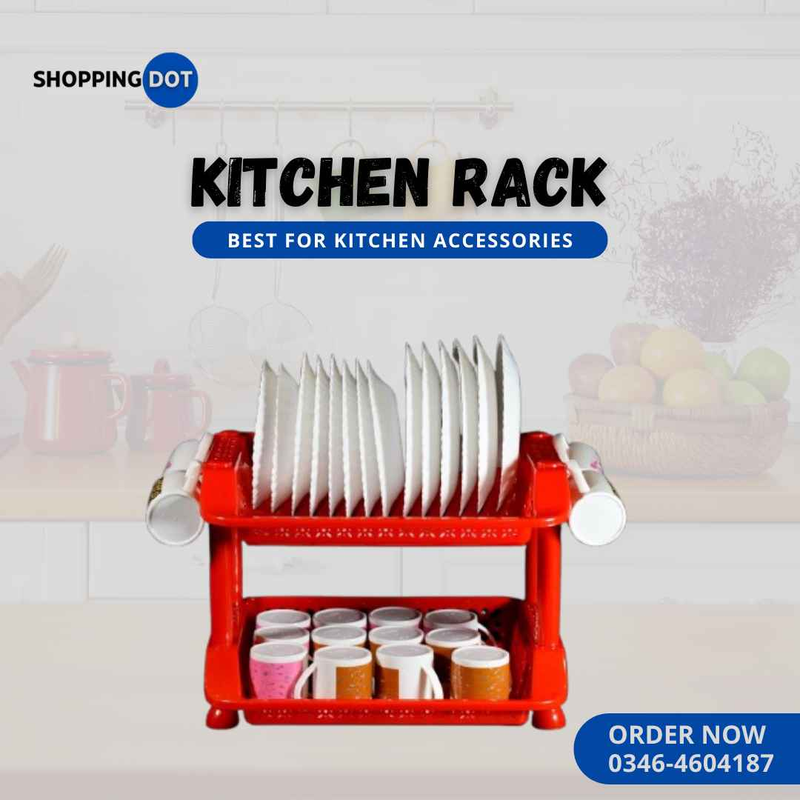 Premium Kitchen Plate Rack - Space-Saving Dish Organizer & Mug Holder 🏡✨