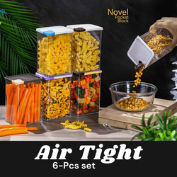 6-Piece Airtight Storage Container Set - Space-Saving & Leakproof Design