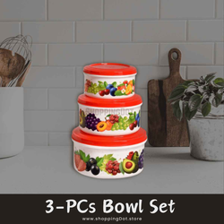 3-Piece Airtight Food Storage Bowls Set - Stylish, Durable, Leak-Proof Kitchen Containers