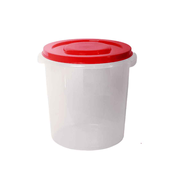 10L Plastic Storage Container - Round Transparent Design