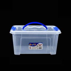 Royal Crystal Clear Storage Box 5L with Secure Lock & Handle