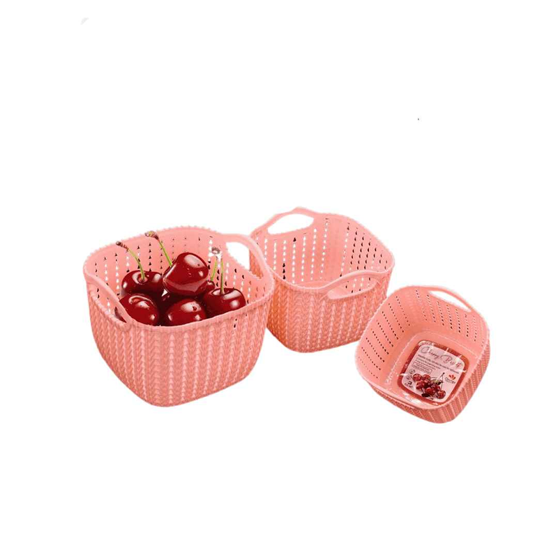 3PCS Multipurpose Plastic Storage Baskets Set - Lightweight & Ventilated Design