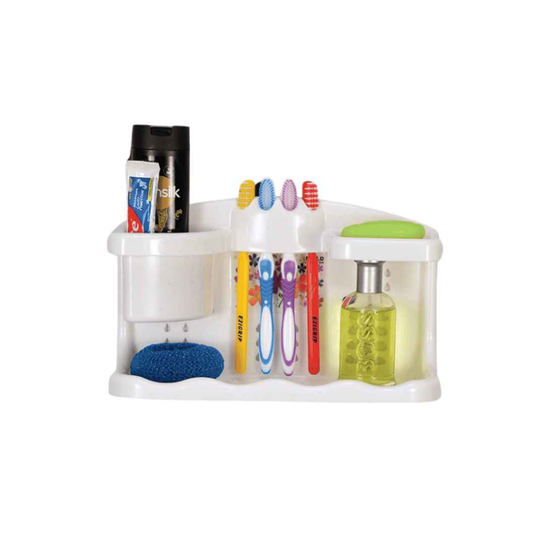 Multi-Functional Wall-Mounted Shampoo Organizer for Efficient Bathroom Storage